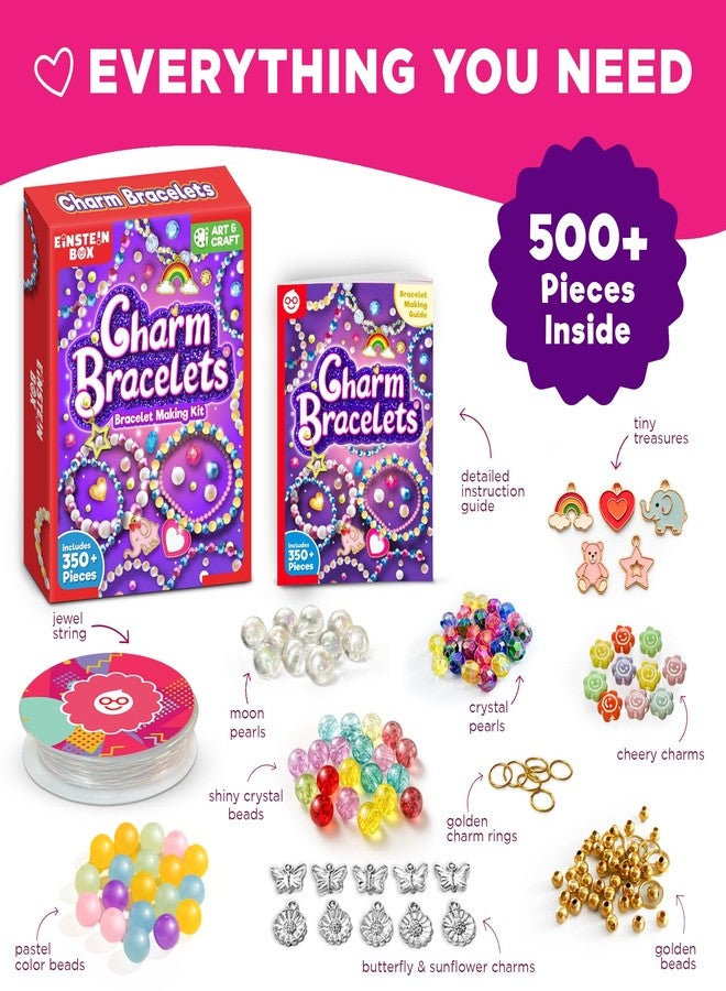 EINSTEIN BOX Bracelet Making Set for Girls 6 to 14 Years Olds with Beads & Charms | Toys & Birthday Gift Ideas for Girls 6,7,8,9,10,11,12,13,14 Years Old | - Image 3